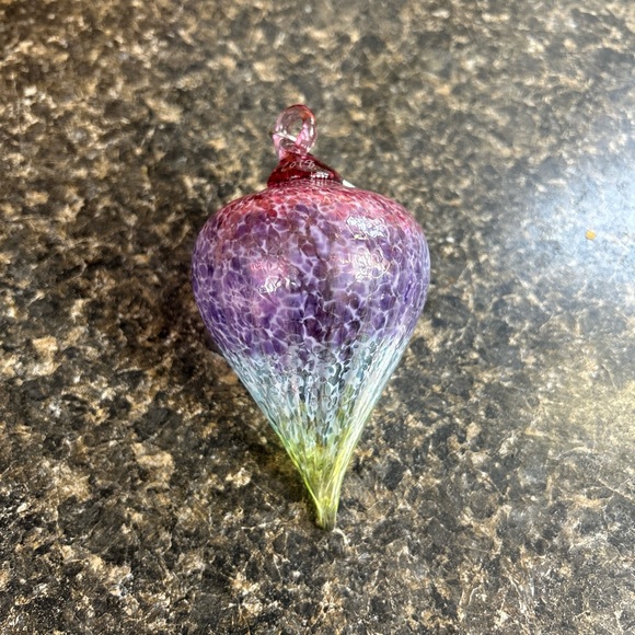 Vintage Avalon Glass Teardrop Ornament - Picture 2 of 3